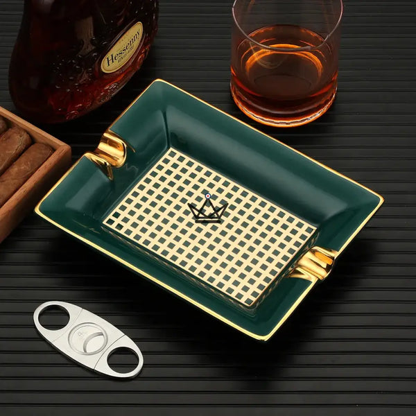 Cendrier 2 cigares - Monroe Gold - - cendrier - Cadeau, Noël, Anniversaire, Original - Atelier Atypique