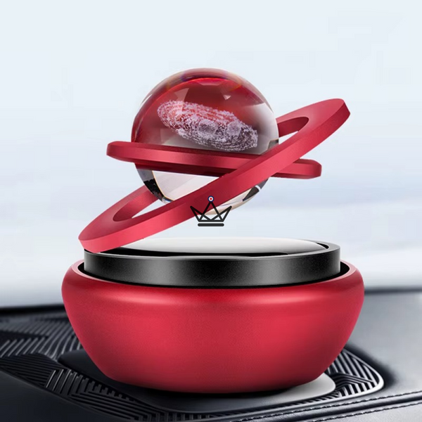 Magnetisches Sonnensystem mit Solarenergie, rotierende Ringe — HELIA, Rot