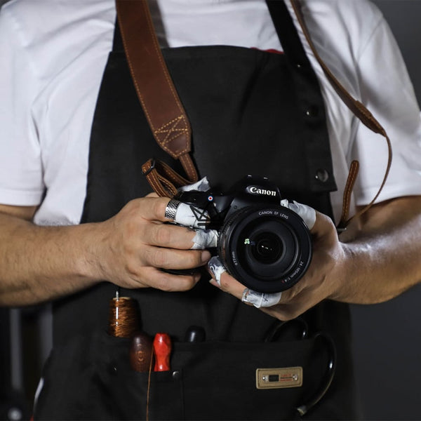 Sangle en Cuir pour Appareil Photo Personnalisable - Voyageur Nomade - - sangle personnalisable - Cadeau, Noël, Anniversaire, Original - Atelier Atypique