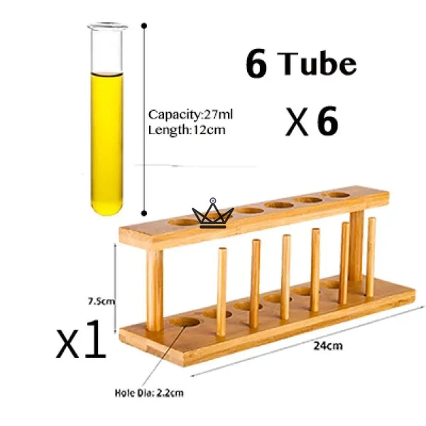 Reagenzglasgestell aus Holz und Reagenzgläser aus Borosilikatglas — CORNUE – 7/9