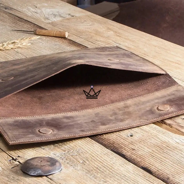 Personalisierbare iPad-Laptoptasche 13" aus Leder — Voyageur PLI – 5/13