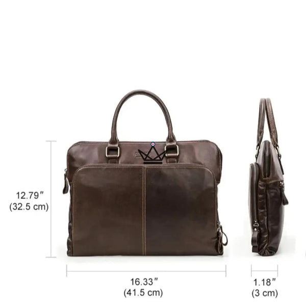 Sacoche de travail en cuir personnalisable - Galilée -  - Sacoche personnalisable - Cadeau, Noël, Anniversaire, Original - Atelier Atypique