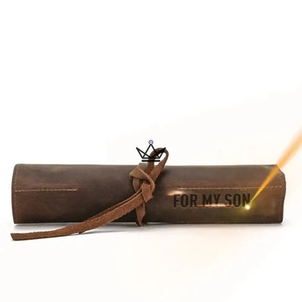 Étui en cuir pour stylos et crayons - Voyageur Roll (personnalisable) -  - etui stylo personnalisable - Cadeau, Noël, Anniversaire, Original, Fête des pères, fête des mères - Atelier Atypique