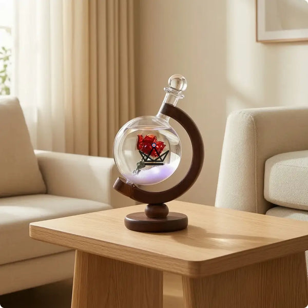 Baromètre à cristaux globe en verre storm glass - AURORE