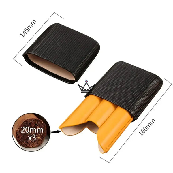 Etui à cigare de voyage en cuir - DUALGRID - - - Cadeau, Noël, Anniversaire, Original, Fête des pères, fête des mères - Atelier Atypique