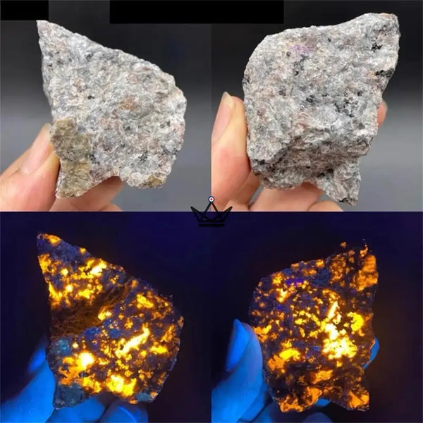 Roher Yooperlite-Stein, fluoreszierend, leuchtet unter UV-Licht — GLÜHWÜRMCHEN – 4/8