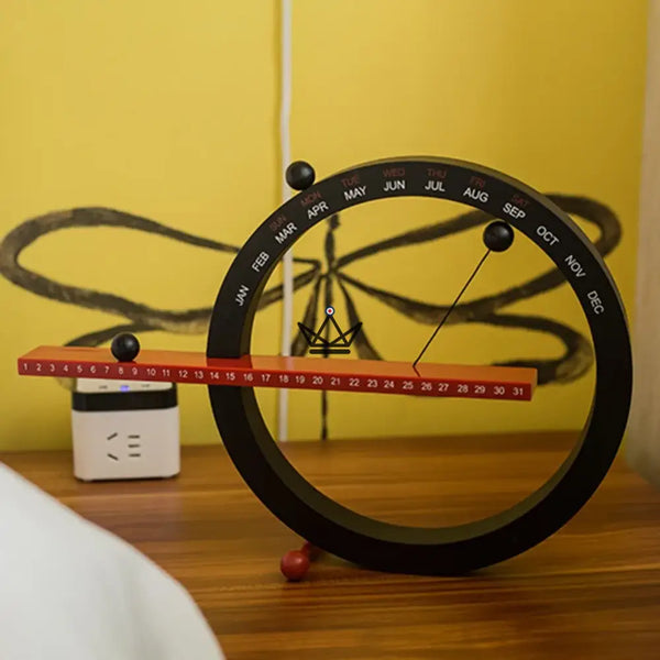 Runder magnetischer Wand-Ewiger Kalender mit Kugeln - CALENDA