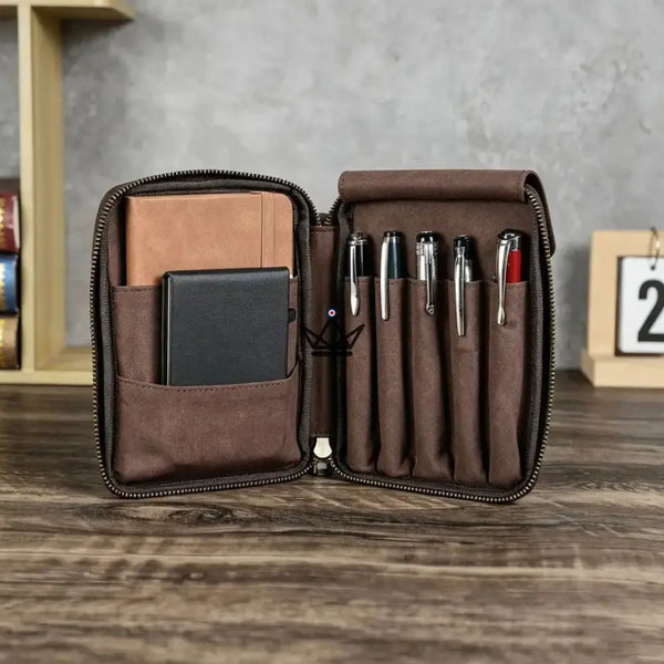 Organiseur de Poche en Cuir - Stylos & carnets personnalisable — VOYAGEUR Plume – 4/9
