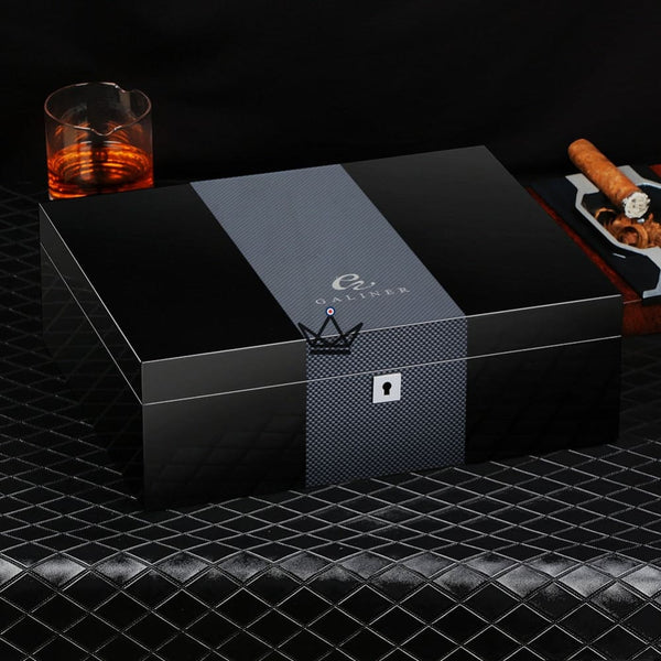 Cave à Cigares - DUAL CARBON -  - cave a cigare - Cadeau, Noël, Anniversaire, Original - Atelier Atypique