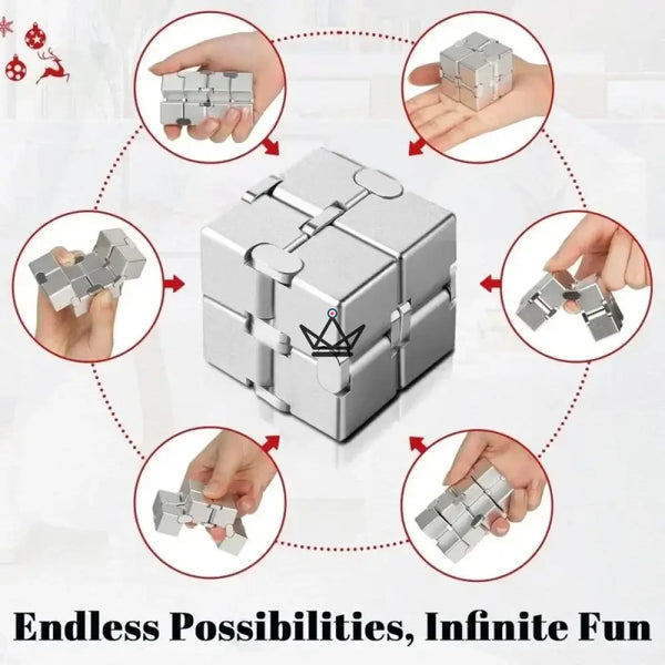Anti-Stress-Metall-Infinity-Cube für den Schreibtisch - SPIRA
