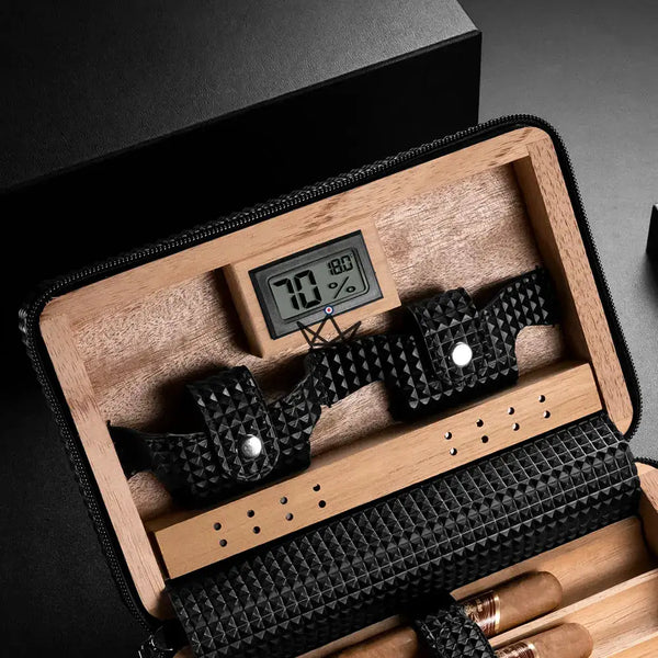 Cave à cigare de voyage - SIGNATURE STYLE - - - Cadeau, Noël, Anniversaire, Original, Fête des pères, fête des mères - Atelier Atypique