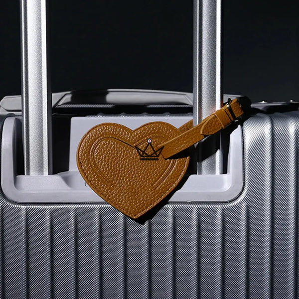 Étiquette Bagage Cuir personnalisable – Voyageur Crest