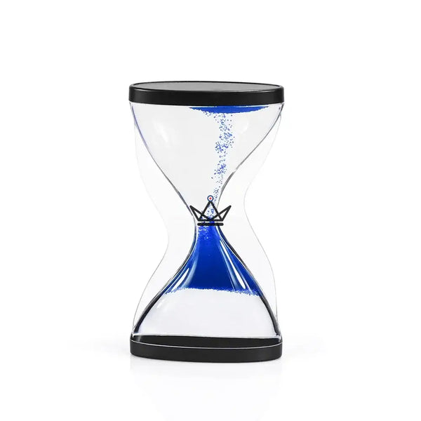 Flüssigkeits-Tropfensanduhr, Anti-Stress-Öltimer — PLUVIA, Blau