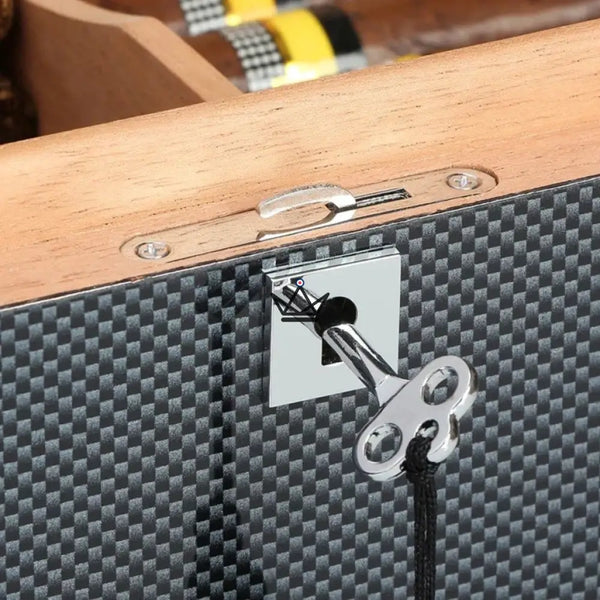 Cave à Cigares - DUAL CARBON -  - cave a cigare - Cadeau, Noël, Anniversaire, Original - Atelier Atypique