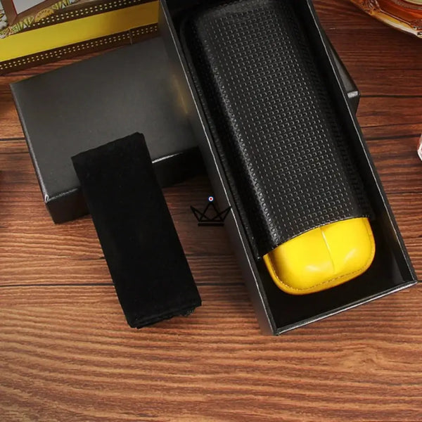 Etui à cigare de voyage en cuir - DUALGRID - - - Cadeau, Noël, Anniversaire, Original, Fête des pères, fête des mères - Atelier Atypique