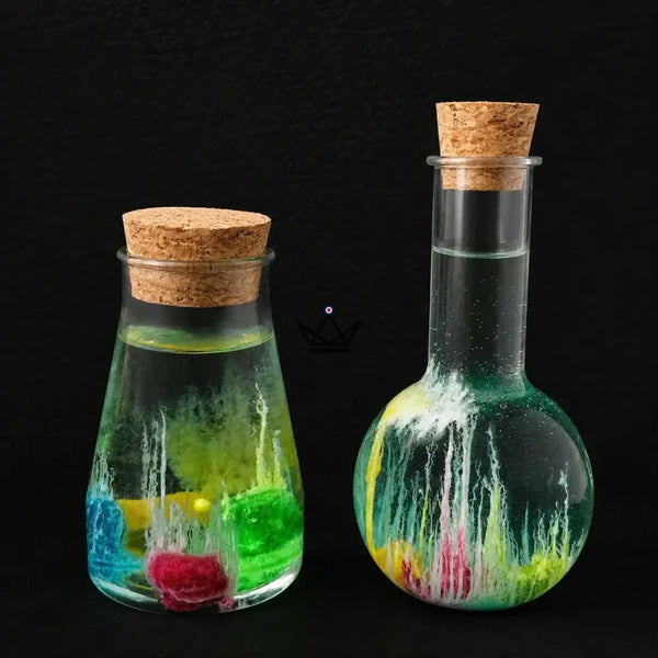 Magischer Kristallgarten in der Flasche, Chemie-Experiment — GERMINA