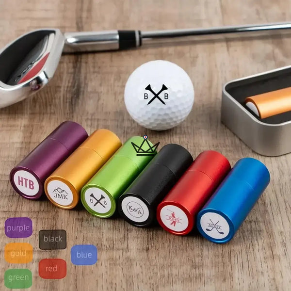 Personalisierbarer Golfball-Stempel, Monogramm oder Logo — PAR – 2/12