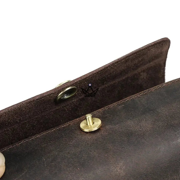 Personalisierbares Krawattenetui aus Leder, für 1 oder 2 Krawatten — ASCOT Traveller – 11/15