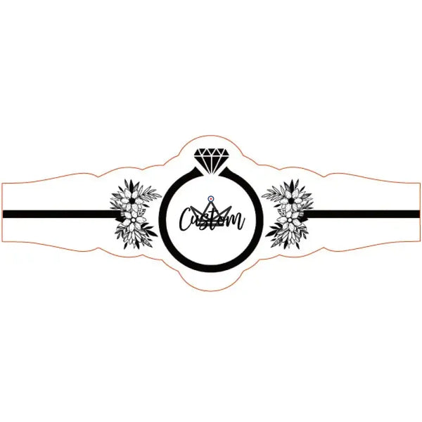 Personalisierbare Zigarrenbanderolen für Hochzeiten, 60er-Set — ALLIANCE, Modell 2