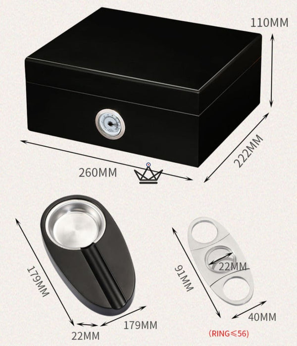 Coffret à cigare - FIFTY LUNARIS -  - cave a cigare - Cadeau, Noël, Anniversaire, Original - Atelier Atypique