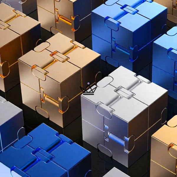 Anti-Stress-Metall-Infinity-Cube für den Schreibtisch - SPIRA