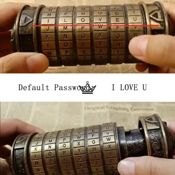 Cryptex Da Vinci – Bronze Coded Message Chest