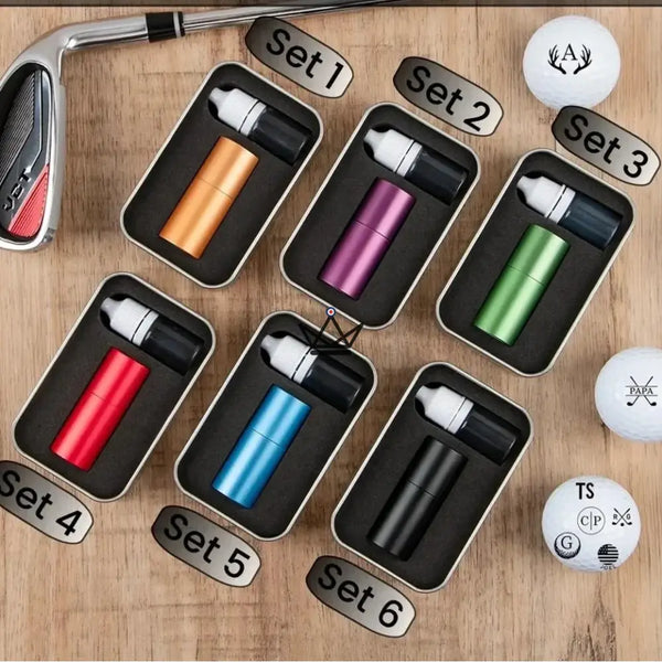 Personalisierbarer Golfball-Stempel, Monogramm oder Logo — PAR – 12/12