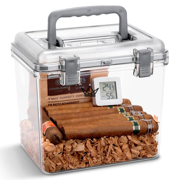 Cave à Cigare Bocal - Square Crystal - - Cave à cigare Out - Cadeau, Noël, Anniversaire, Original - Atelier Atypique