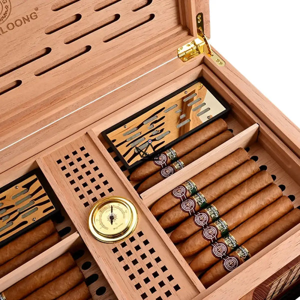 Cave à Cigares de luxe - Domus Aurum - - cave a cigare - Cadeau, Noël, Anniversaire, Original, Fête des pères, fête des mères - Atelier Atypique