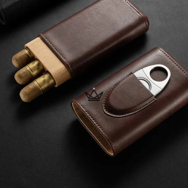 Etui à cigares et Coupe-Cigare - MIRLOS WOOD - - etui cigare - Cadeau, Noël, Anniversaire, Original, Fête des pères, fête des mères - Atelier Atypique