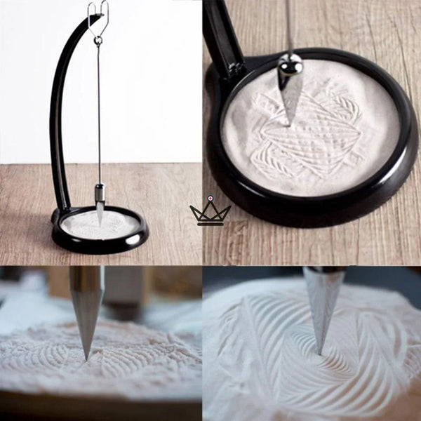 Pendule de Foucault - Sable - - pendule - Cadeau, Noël, Anniversaire, Original - Atelier Atypique