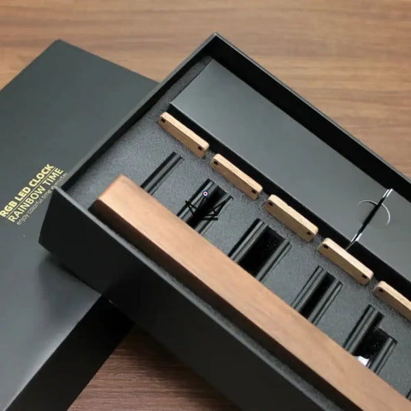 RGB-Nixie-Effekt-Uhr aus massivem Holz zum Zusammenbauen, 6 Röhren — FILAMENT – 9/9