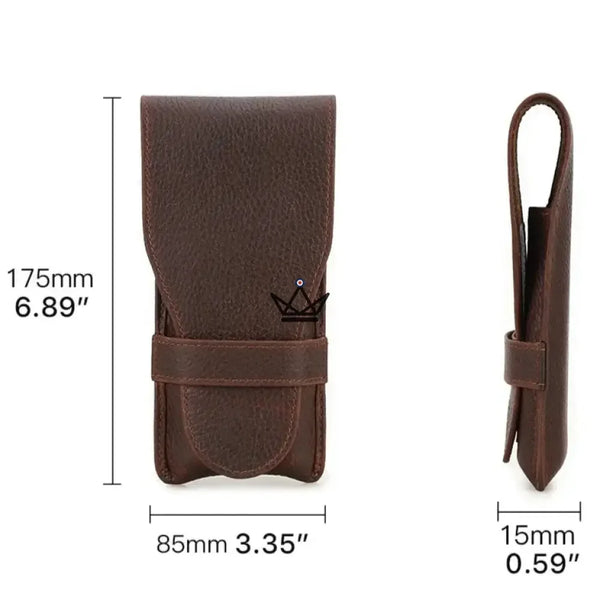 Etui 3 Cigares en cuir personnalisable - Voyageur Pocket - - etui cigare personnalisable - Cadeau, Noël, Anniversaire, Original, Fête des pères, fête des mères - Atelier Atypique