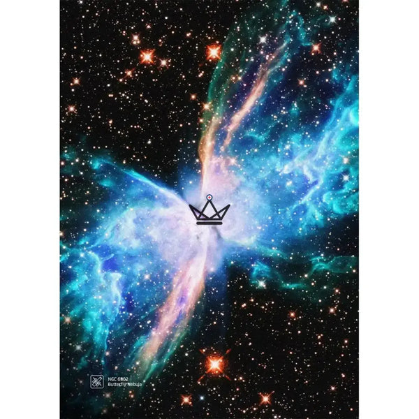Nebel- und Galaxie-Poster auf Leinwand, 17 Motive — NEBULA, Schmetterlingsnebel / 20 × 30 cm – nur Leinwand