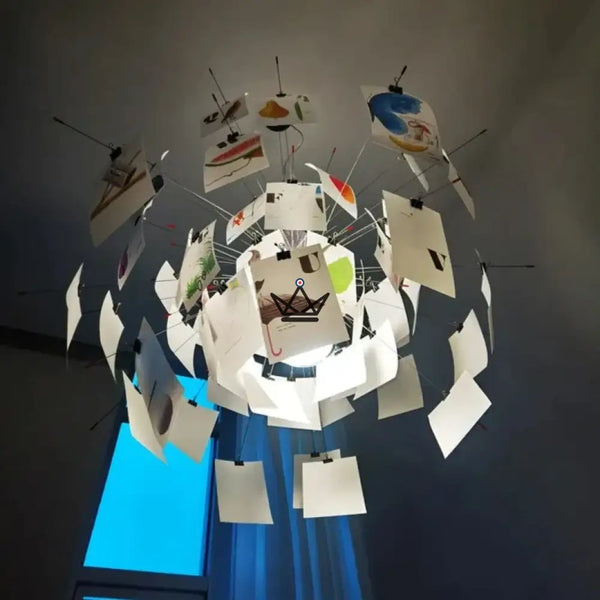 Lustre suspension Luminaire - Zettel Style Mémosphère - - luminaire - Cadeau, Noël, Anniversaire, Original - Atelier Atypique