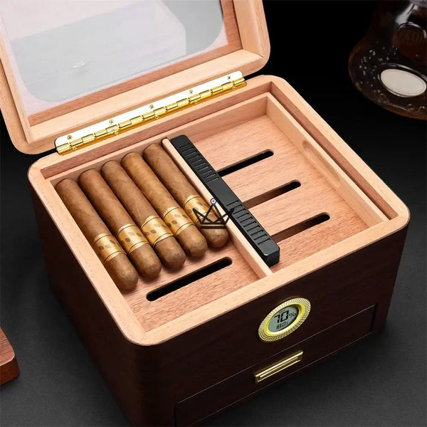 Cave à Cigares - Équinoxe - - cave a cigare - Cadeau, Noël, Anniversaire, Original, Fête des pères, fête des mères - Atelier Atypique