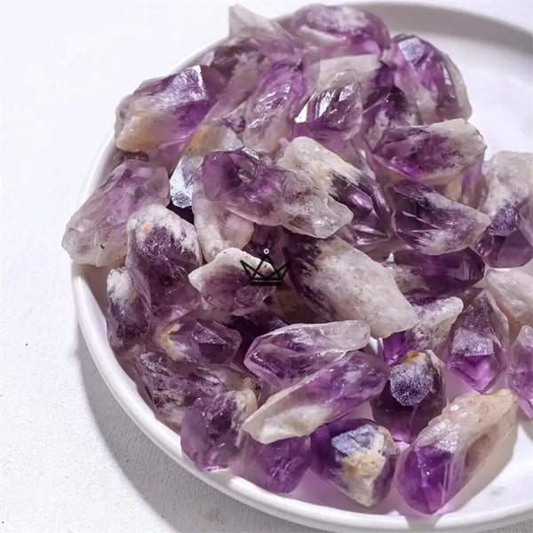 Rohe Mineralien zum Sammeln, Natursteine einzeln oder im Beutel — LITHOS, Amethystspitzen / 1 Stück