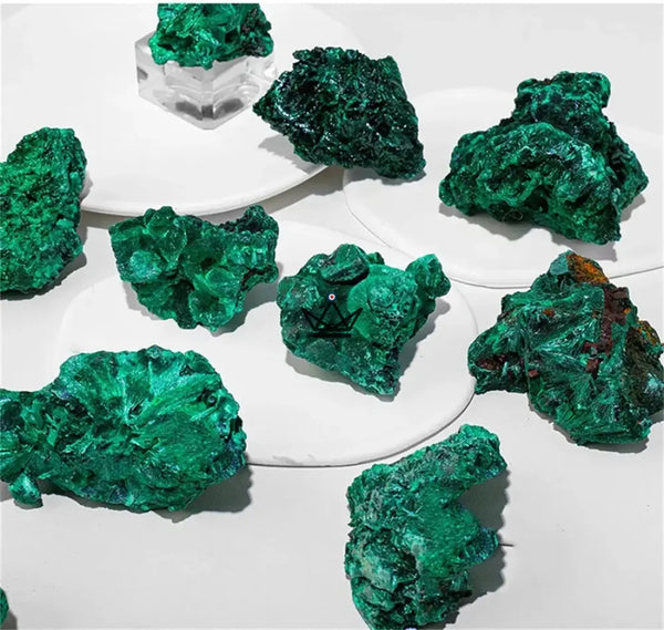 Rohe Mineralien zum Sammeln, Natursteine einzeln oder im Beutel — LITHOS, Malachit / Beutel 50 g