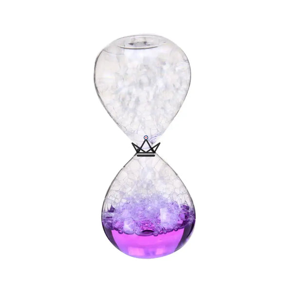 Sablier à bulles en verre, liquide coloré 8 × 20 cm - NIMBUS