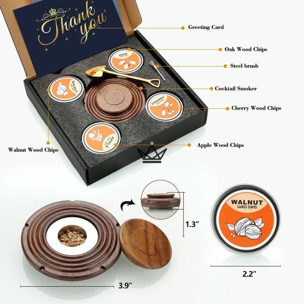 Kit Fumoir à Cocktail - Smoker - - fumage whisky - Cadeau, Noël, Anniversaire, Original - Atelier Atypique