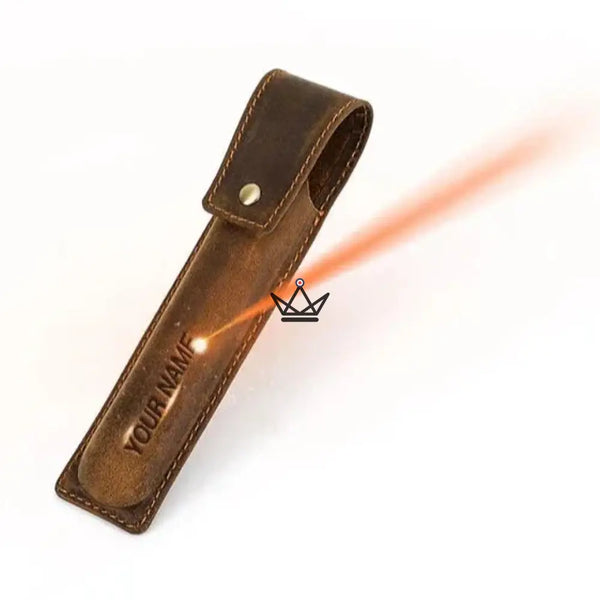 Etui en cuir de luxe pour stylo plume - Voyageur Valet (personnalisable) - - etui stylo personnalisable - Cadeau, Noël, Anniversaire, Original, Fête des pères, fête des mères - Atelier Atypique