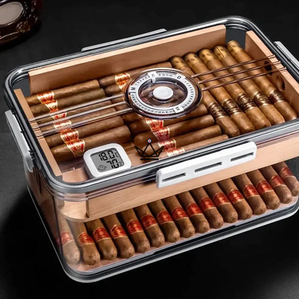 Cave à Cigare - CRYSTAL TIME -  - cave a cigare - Cadeau, Noël, Anniversaire, Original - Atelier Atypique