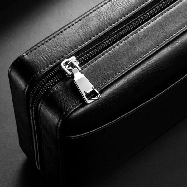 Pack Cave à cigare de voyage en cuir + Briquet - TISFA STYLE - - cave a cigare - Cadeau, Noël, Anniversaire, Original, Fête des pères, fête des mères - Atelier Atypique