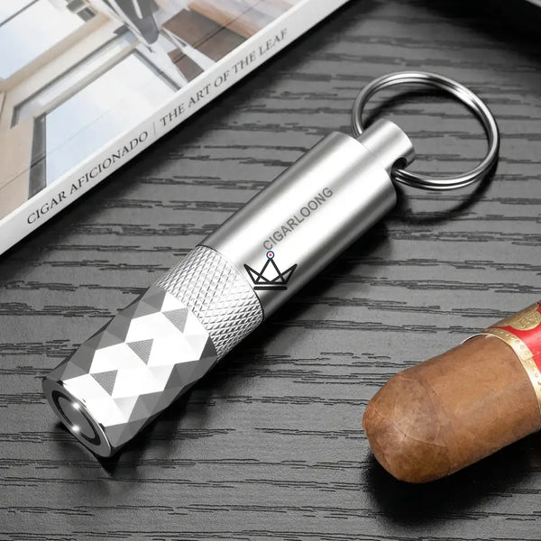 Perce-cigare porte-clés à facettes diamant, 5 coloris — FACETTE, Argent
