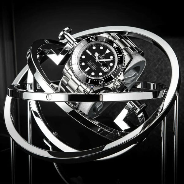 Remontoir 1 montre sous cloche à anneaux gyroscopiques - ASTROLABE