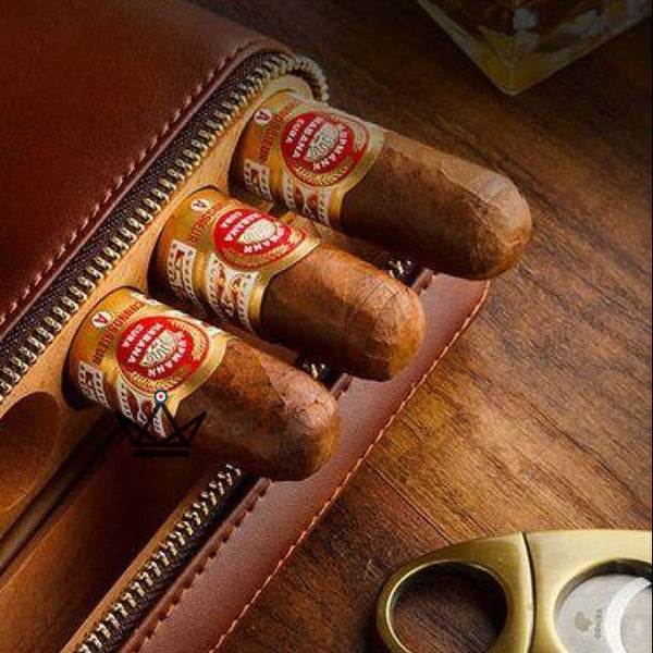 Etui de voyage cuir COHIBA ZIPY - 6 cigares - Atelier Atypique