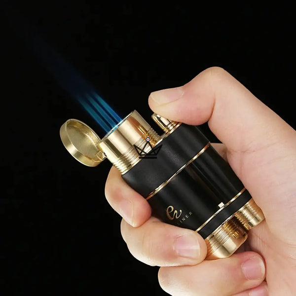 Briquet Chalumeau - 3 Torches TOWER -  - Briquet Out - Cadeau, Noël, Anniversaire, Original - Atelier Atypique