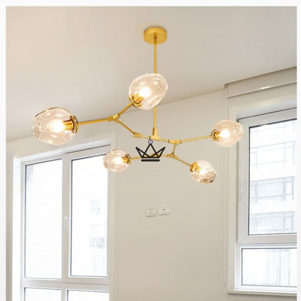 Lustre plafonnier industriel articulé - Branching Bubble - - luminaire - Cadeau, Noël, Anniversaire, Original - Atelier Atypique