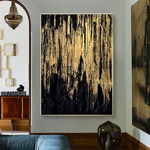 Peinture à l'huile sur toile XXL - Fusion Nocturne - - toile - Cadeau, Noël, Anniversaire, Original - Atelier Atypique