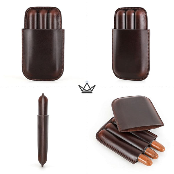 Etui à cigares en cuir personnalisable - Voyageur Classic - - etui cigare personnalisable - Cadeau, Noël, Anniversaire, Original - Atelier Atypique